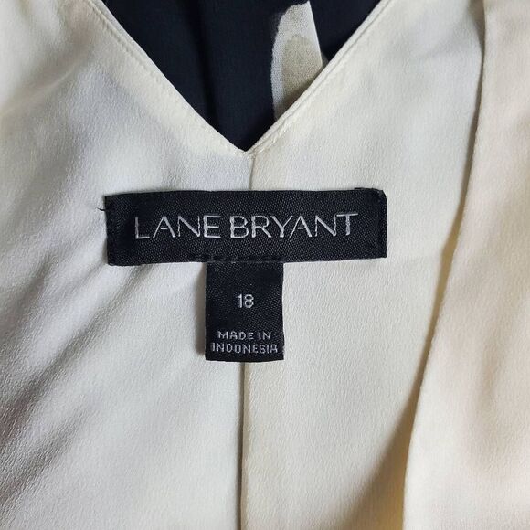 Lane Bryant Cream Crisscross Back Tank Top Size 18 Lined Sleeveless Blouse - Picture 6 of 8